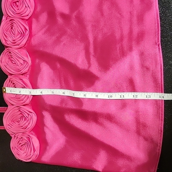 Thirty Thirty Pink Satiny Pullover Camisole with Fabric Floral Detail - Size S - Picture 6 of 9
